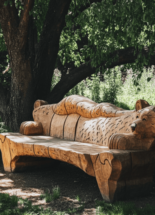 Lazy Bear Rest Bench - Iconic Benches