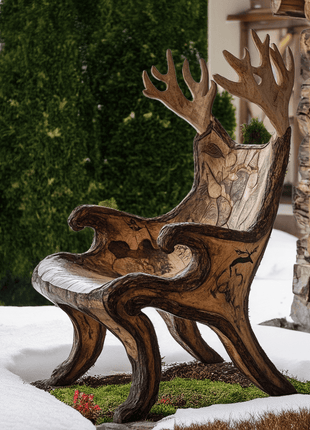 The Alpine Stag Throne - Iconic Benches