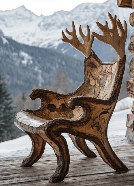 The Alpine Stag Throne - Iconic Benches