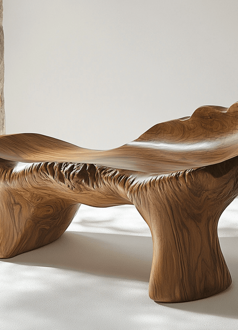 Unique Handcrafted Oak Bench - Iconic Benches